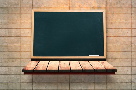 Image of a wooden board against image of a wall