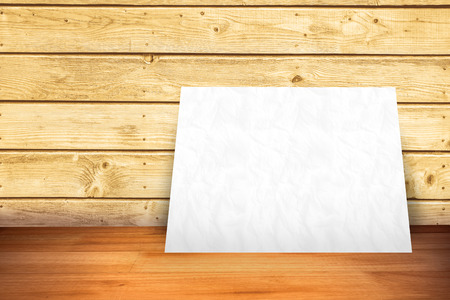 White card against a wallの写真素材