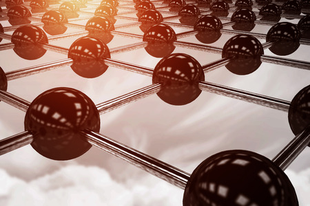 Apps interface against blue skyの写真素材