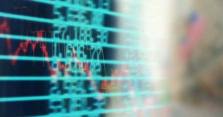 Stocks and shares against new york street