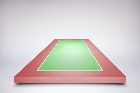 Drawing of sports field against green vignetteの写真素材