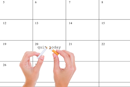 Composite image of tobacco prevention against a timetable backgroundの写真素材