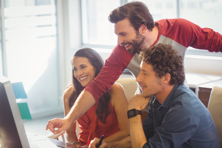 Business people working together at work