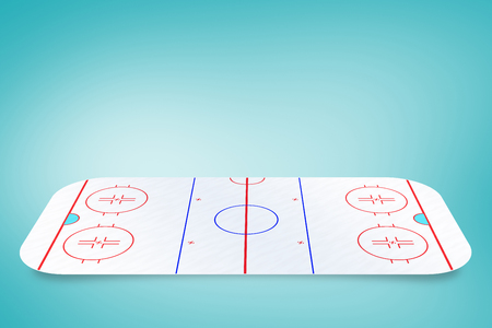 Sport field plan on a white background against blue vignette backgroundの写真素材