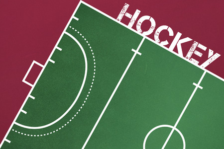Hockey message on a white background against red background