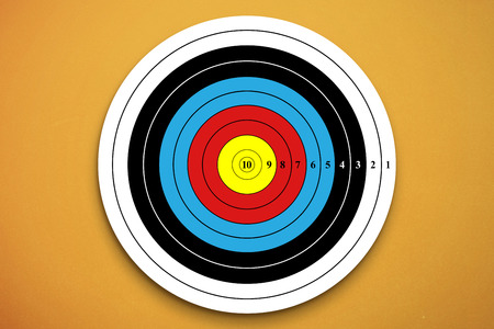 Digital image of a target against orange background