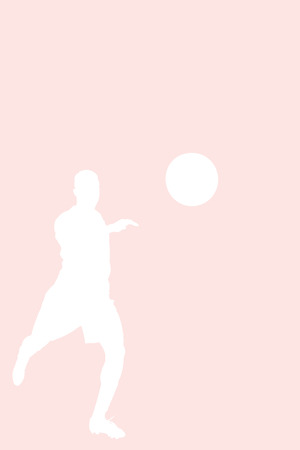 Football player against beige backgroundの写真素材