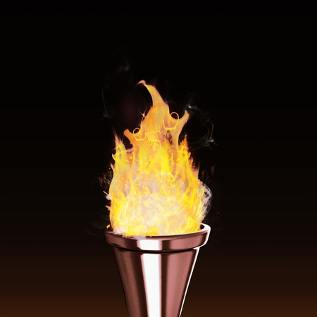 The   fire against black skyの写真素材