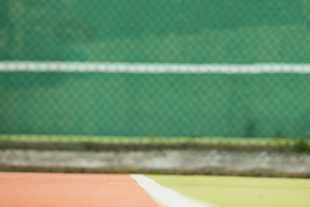 Focus of an outdoor tennis fieldの写真素材
