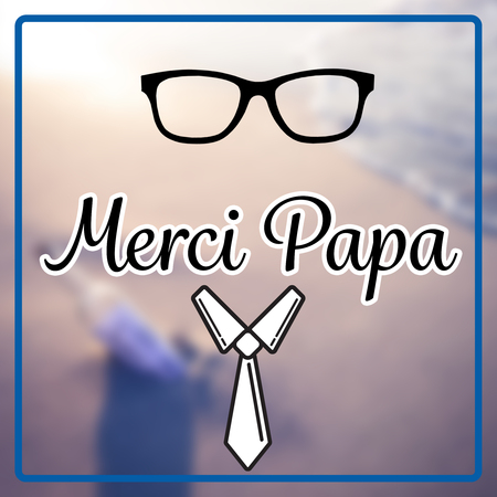 Icons of glasses and tie against message in a bottleの写真素材