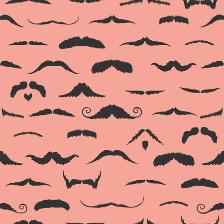 Mustaches against salmon backgroundの写真素材