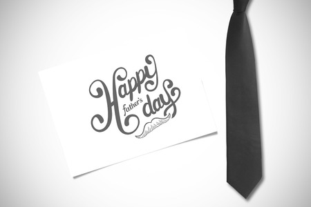 fathers day greeting against white cardの写真素材