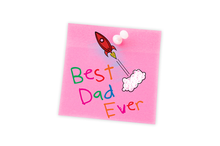 Word best dad ever on white background against white background with vignetteの写真素材
