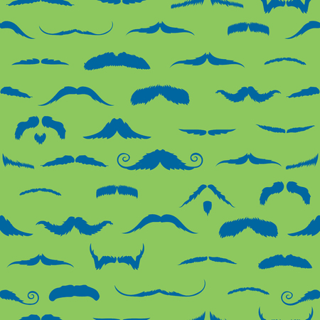 Mustaches against green backgroundの写真素材