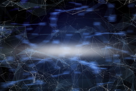Black background with shades against futuristic black background with lines