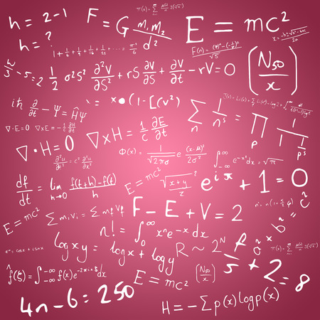 Maths against red vignette