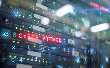 Virus background against view of data technologyの写真素材