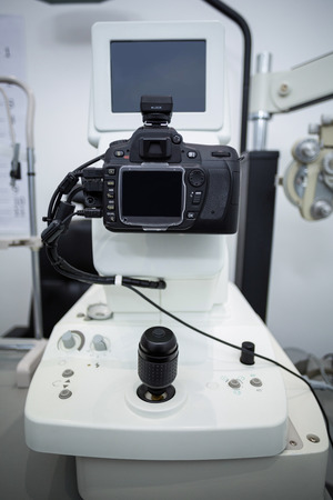Close-up of coreometry in ophthalmology clinicの写真素材