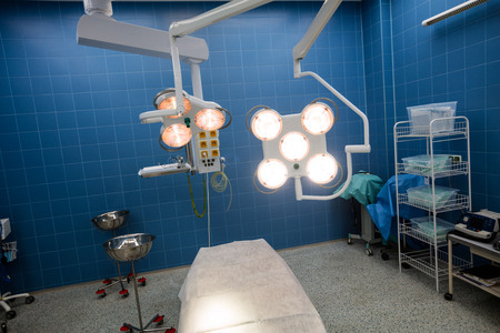Interior view of operating room in hospitalの写真素材