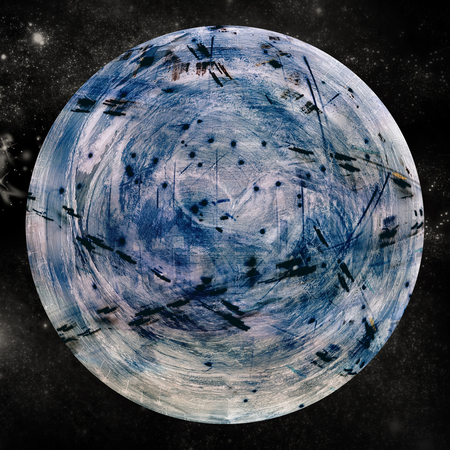 Digital image of globe over white background