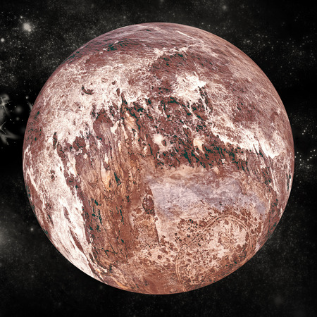 Digitally generated image of planet earth on white background