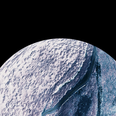 Digitally composite image of globe against white background