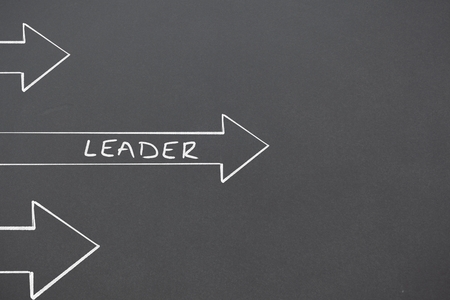 composite with arrows with leader text pointing to the right on grey backgroundの写真素材