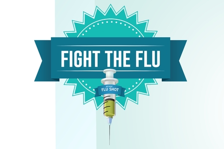 Composite image of fight the flu with abstract backgroundの写真素材