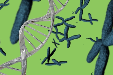 Digital composite of Silver DNA graphic designの写真素材
