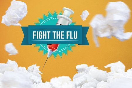 Digital composite of Fight the flu designの写真素材