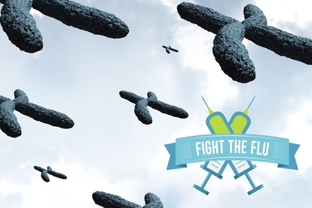 Digital composite of Fight the flu designの写真素材