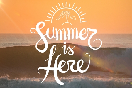 Digital composite of summer is here vector