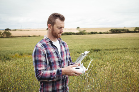 View of beautiful field on a sunny dayの写真素材