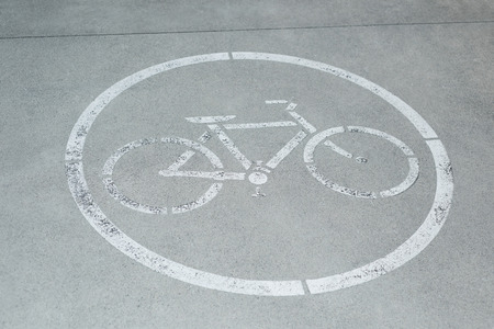 Cycle lane on road surface, backgrounds