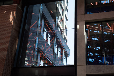 Exterior of modern building at evening