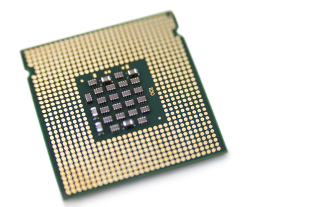 Close-up of a processor against white background