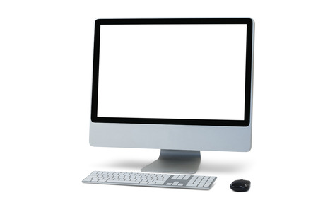 Close-up of a computer against white background