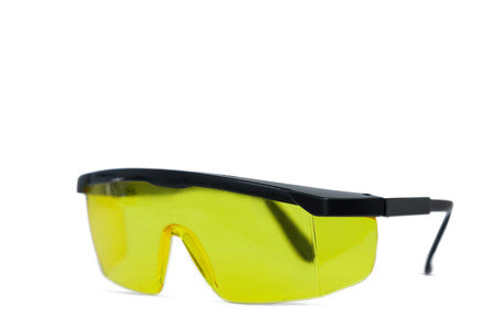 Close-up of sunglasses against white backgroundの写真素材