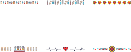 Various medical icons on white backgroundのイラスト素材