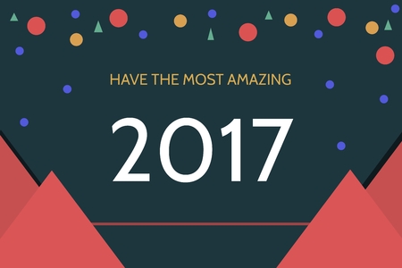 Digital Composite of New Year Message on Christmas Background Design