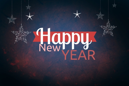 Digital Composite of New Year Message on Dark Background Designの写真素材