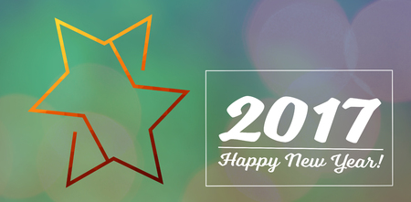 Elegant happy new year against background of colors