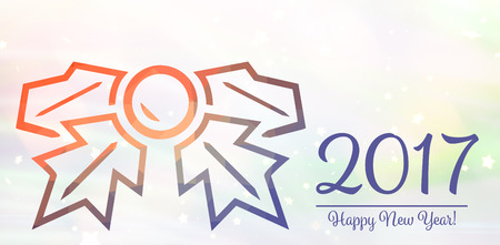 Elegant happy new year against background of colors