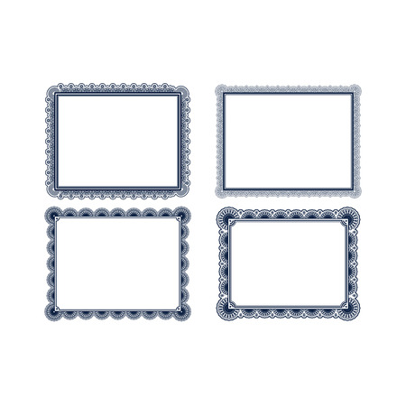 Vector icon set of frames on white backgroundのイラスト素材