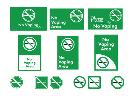 Vector icon set of no smoking and smoking allowed on white backgroundのイラスト素材