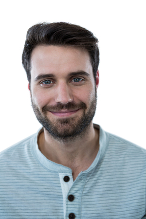 Portrait of handsome man smilingの写真素材
