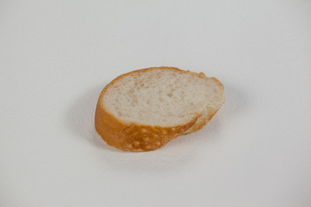 Bread slice on white background