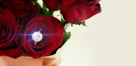 Roses with ringの写真素材