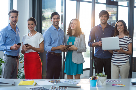 Team of graphic designers working together in officeの写真素材