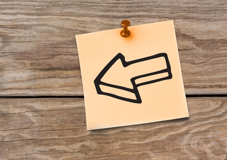 Digital composite of Sticky Note Arrow Icon